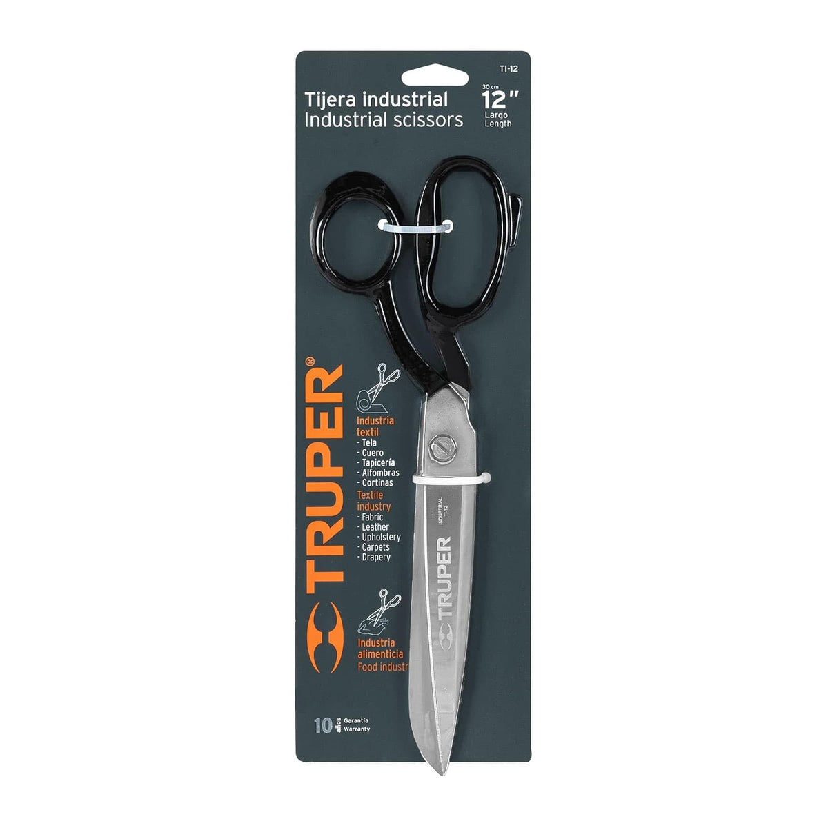 Truper TI-12, Tijera para sastre industrial 12", acero