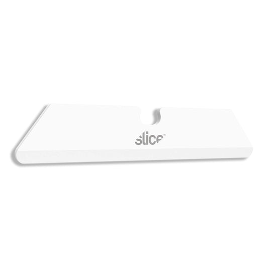 Slice 10526 Hoja de repuesto de cerámica de punta redondeada con profundidad de corte de 1 pulgada, equivalente a 20 cuchillas de metal (paquete de 3), color blanco