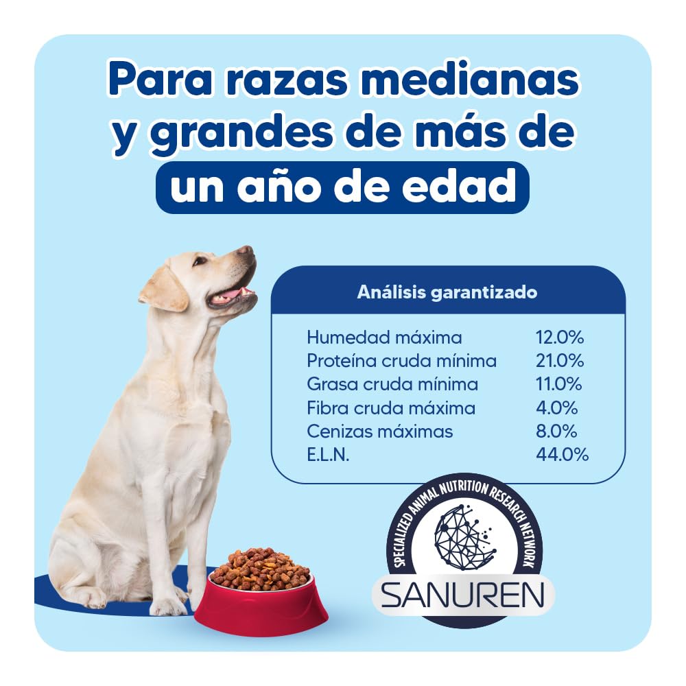 Apawpacho Alimento para Perros Adultos Razas Medianas y Grandes, 4 kg.