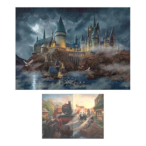 Rompecabezas Premium Harry Potter Hogwarts, Thomas Kinkade, 1000 Piezas,