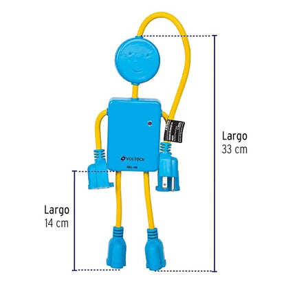 Volteck MUL-4NI, Multicontacto de niño, 4 entradas, 16 AWG