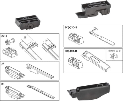 HELLA 9XW20S Pluma limpiaparabrisas CLEANTECH Copiloto para Duster/F-150, F-350, F-450, F-550 / Tacoma/Transporter.Incluye conectores e instructivo
