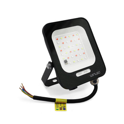 Reflector LED, WRE-004, RGB 10W Multicolor Exterior IP65, 700 Lúmenes, Control de Colores, Luz Decorativa para Jardín, Fachada, Terraza y Eventos, Winled