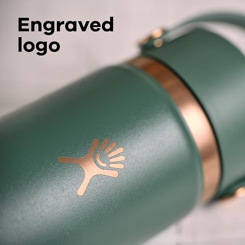 Hydro Flask - Micro Hydro 200 ml (6.4 oz) - Mini frasco aislado a prueba de fugas, con correa de clip, frío y caliente hasta 7 horas - Compacto y duradero - Verde bosque