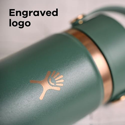 Hydro Flask - Micro Hydro 200 ml (6.4 oz) - Mini frasco aislado a prueba de fugas, con correa de clip, frío y caliente hasta 7 horas - Compacto y duradero - Verde bosque