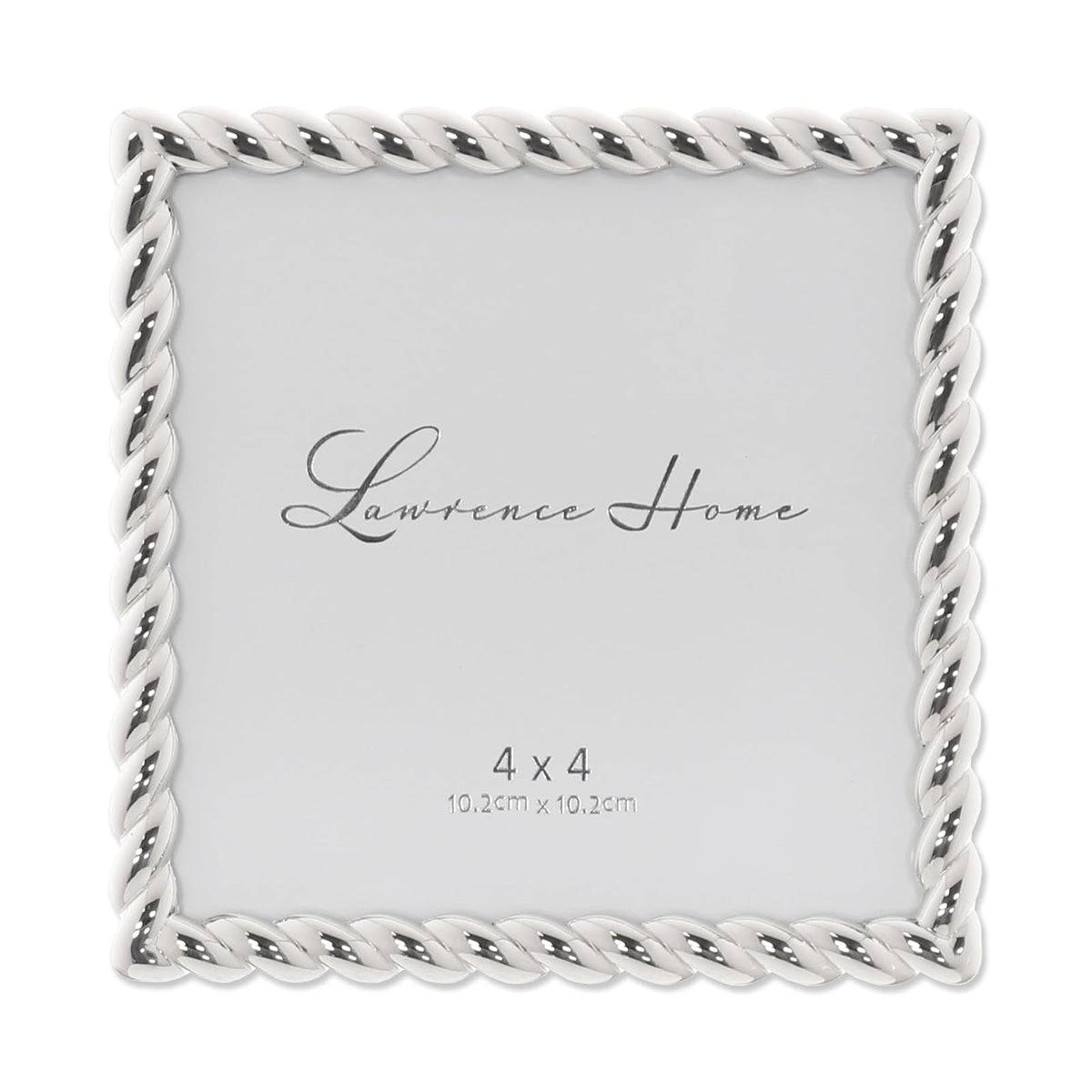 Lawrence Frames Marco de Fotos con Diseño de Cuerda - 4x4 - Plata