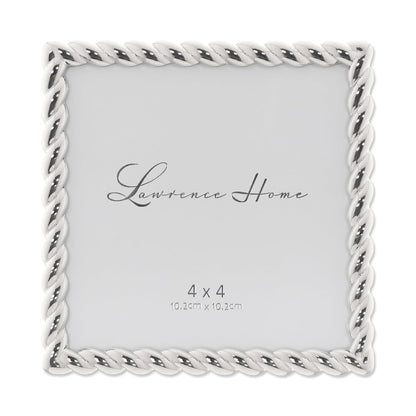 Lawrence Frames Marco de Fotos con Diseño de Cuerda - 4x4 - Plata