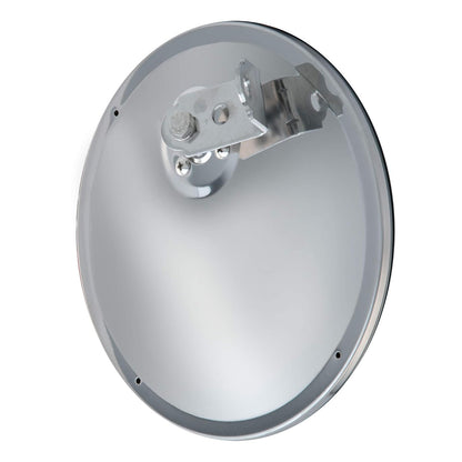 RETRAC Cabezal de Espejo Convexo de Acero Inoxidable 609838, 19 cm, con Soporte en J, Universal