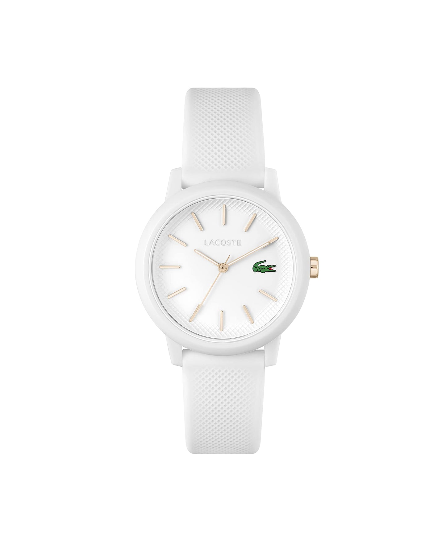 Lacoste 12.12 - Reloj de cuarzo para mujer - TR90 Case Quartz - Reloj deportivo de alta calidad, Blanco, 36 mm, Piqué