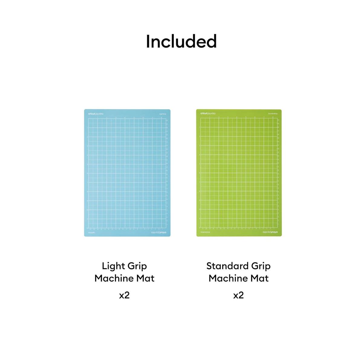Cricut Mat - Paquete variado (4 unidades, 8.5 x 12 pulgadas) | Para máquina Joy Xtra - Incluye 2 Standard Grip y 2 LightGrip