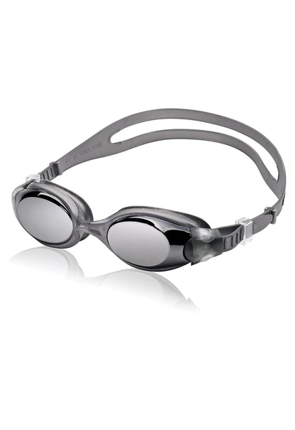 Speedo Unisex-Adult Swim Goggles Hydrosity, Mirrored Charcoal + Gorro de natación Unisex para Adultos