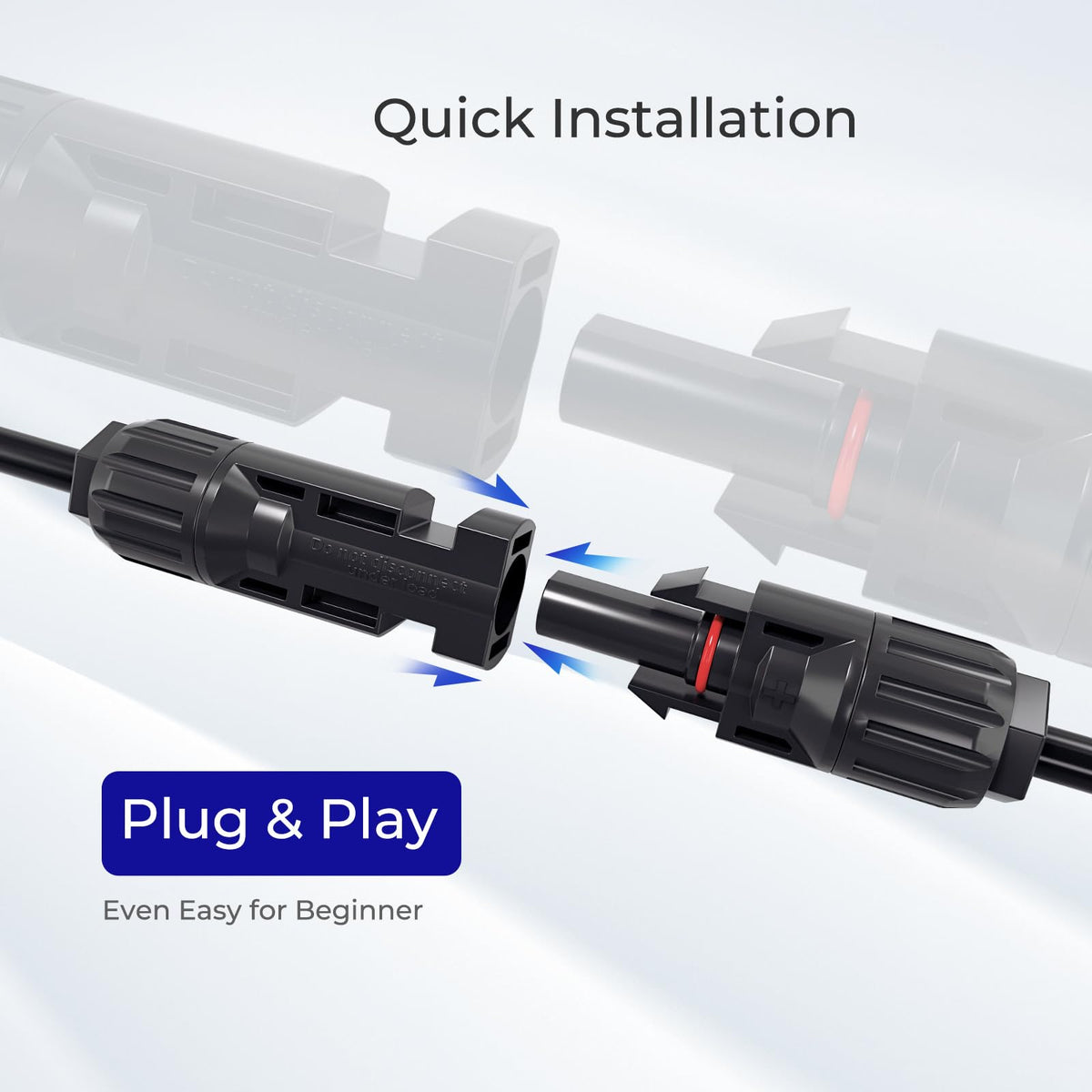Renogy - Cable adaptador paralelo de rama en Y, MMF+FFM