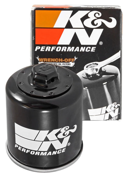 K&N KN-183 Filtro de Aceite de Alto Rendimiento para Motocicleta Piaggio Aprilia Derbi Peugeot Negro