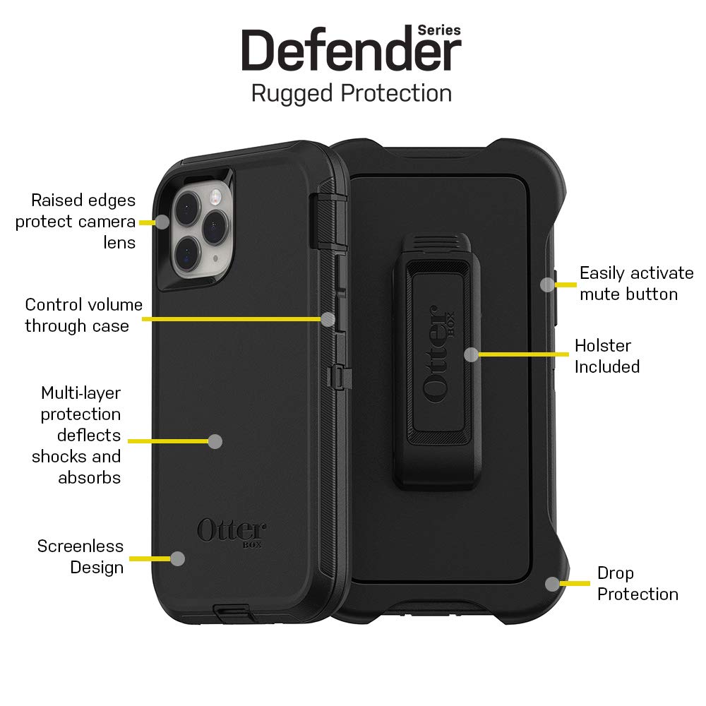 Otterbox Defender Series SCREENLESS Edition Case for iPhone 11 Pro MAX - Love Bug (Raspberry Pink) (Dove/Raspberry)