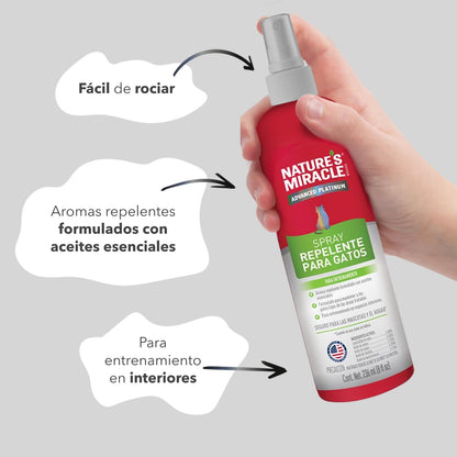 Nature's Miracle Repelente gatos, los aleja de áreas no deseadas 236ml