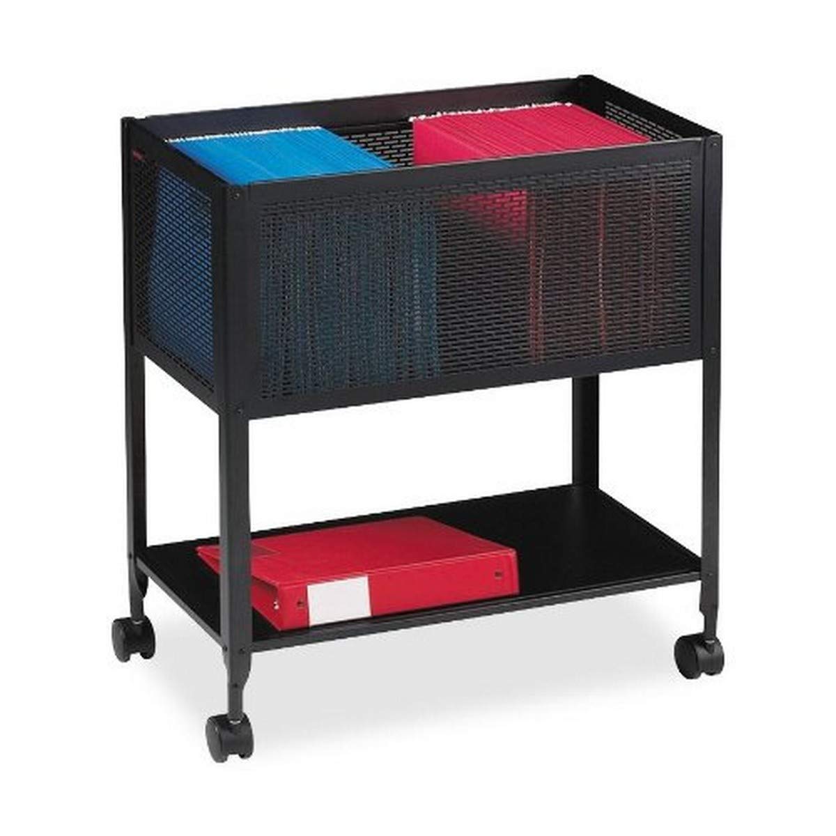 Lorell - Lima rodante de Malla, 12-1/2 x 25 x 28-1/4 Pulgadas, Color Negro