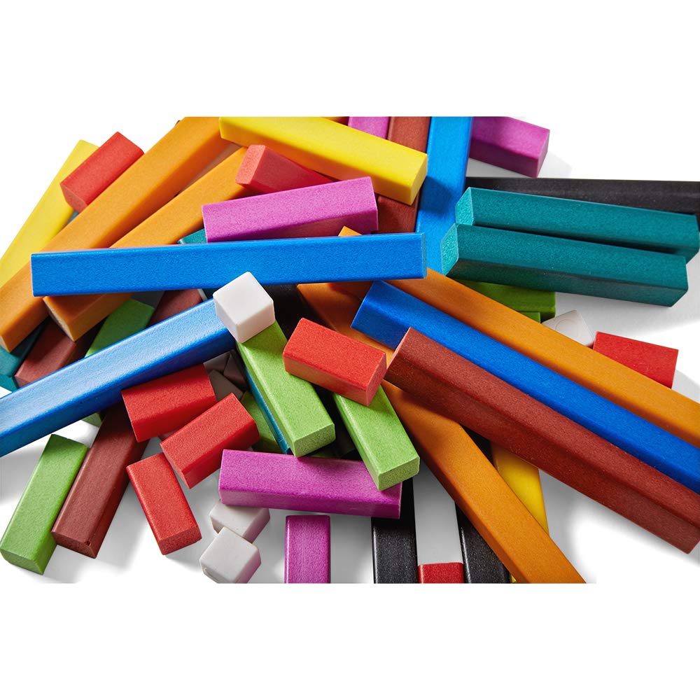 hand2mind S10299 Juego individual de varillas de plástico Cuisenaire, Manipulativos de matemáticas, Barras de matemáticas Montessori, Matemáticas Montessori, Barras de fracciones (Juego de 74)