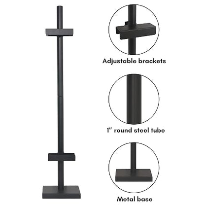 Americanflat Soporte de Caballete Mesa Ajustable | Hasta 28 pulgadas, 1.5 pulgadas de profundidad, metal negro duradero, para fotos carteles arte