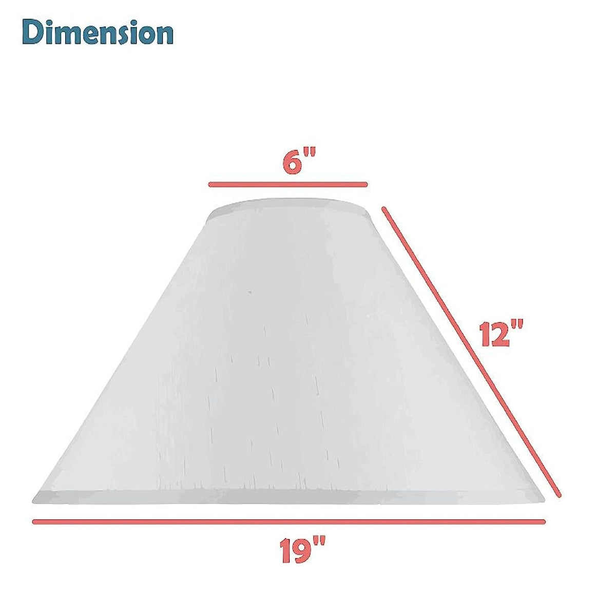 Aspen Creative 32206A, Empire Spider - visualización para lámpara, color blanco, 6 pulgadas superior x 19 pulgadas inferior x 12 pulgadas de altura inclinada