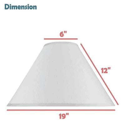 Aspen Creative 32206A, Empire Spider - visualización para lámpara, color blanco, 6 pulgadas superior x 19 pulgadas inferior x 12 pulgadas de altura inclinada