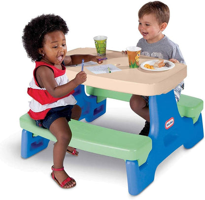 Little Tikes Easy Store Junior Play Table, Verde