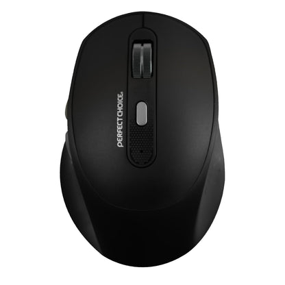 PERFECTCHOICE Perfect Choice Mouse Inalámbrico Clic Silencioso Recargable de Carga Rapida Tipo C dpi 1600 Clix (Negro)