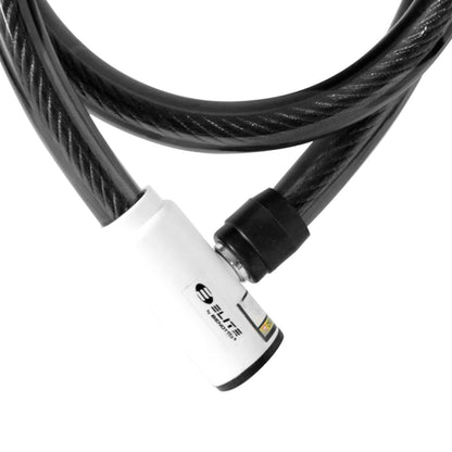 Candado ELITE Cable 25mmX1500mm Negro/Cabezal Blanco con 2 Llaves reversibles