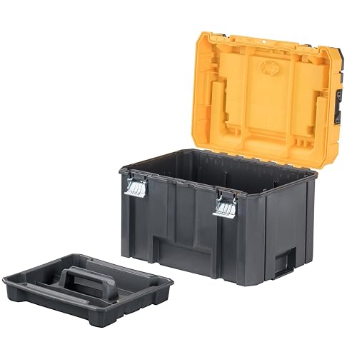 DEWALT Caja de herramientas, 18" (45cm), sistema modular apilable, caja organizadora profunda (DWST17814)