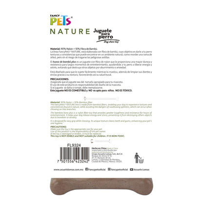 Fancy Pets Hueso Bambú Plus Juguete para Morder Sabor Carne para Perro Tamaño Mediano Color Café