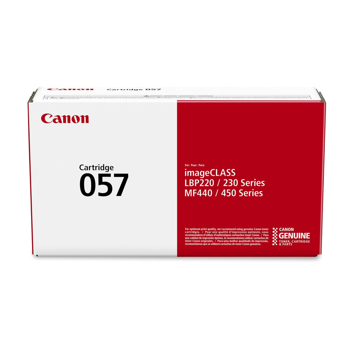 Canon - Cartucho de tóner Original 057 Negro (3009C001), Paquete de 1 para impresoras láser imageCLASS MF449dw, MF448dw, MF445dw, LBP228dw, LBP227dw, LBP226dw, estándar