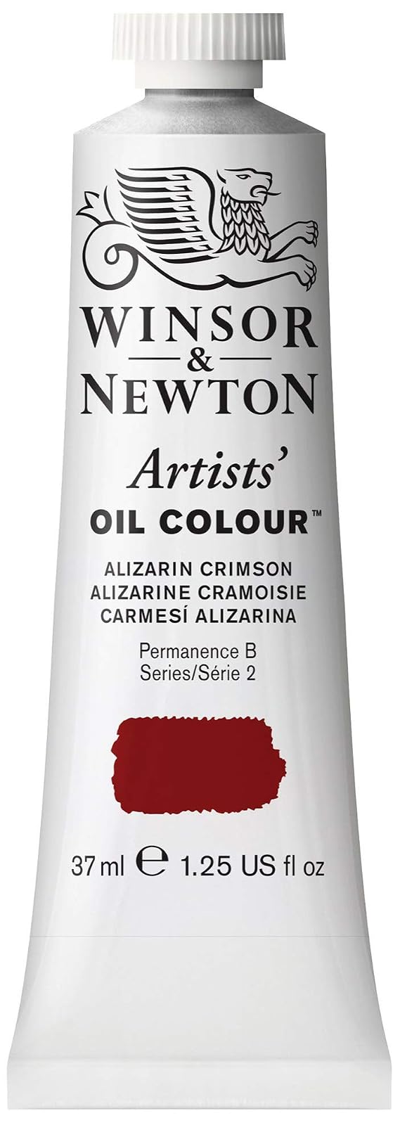 Winsor & Newton Artists' Oil Colour Pintura al Óleo Profesional, 37 ml - 37-ml Tube - Rojo (Alizarin Crimson)