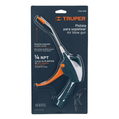 Truper PISO-358, Pistola para sopletear, mango plástico, 6"