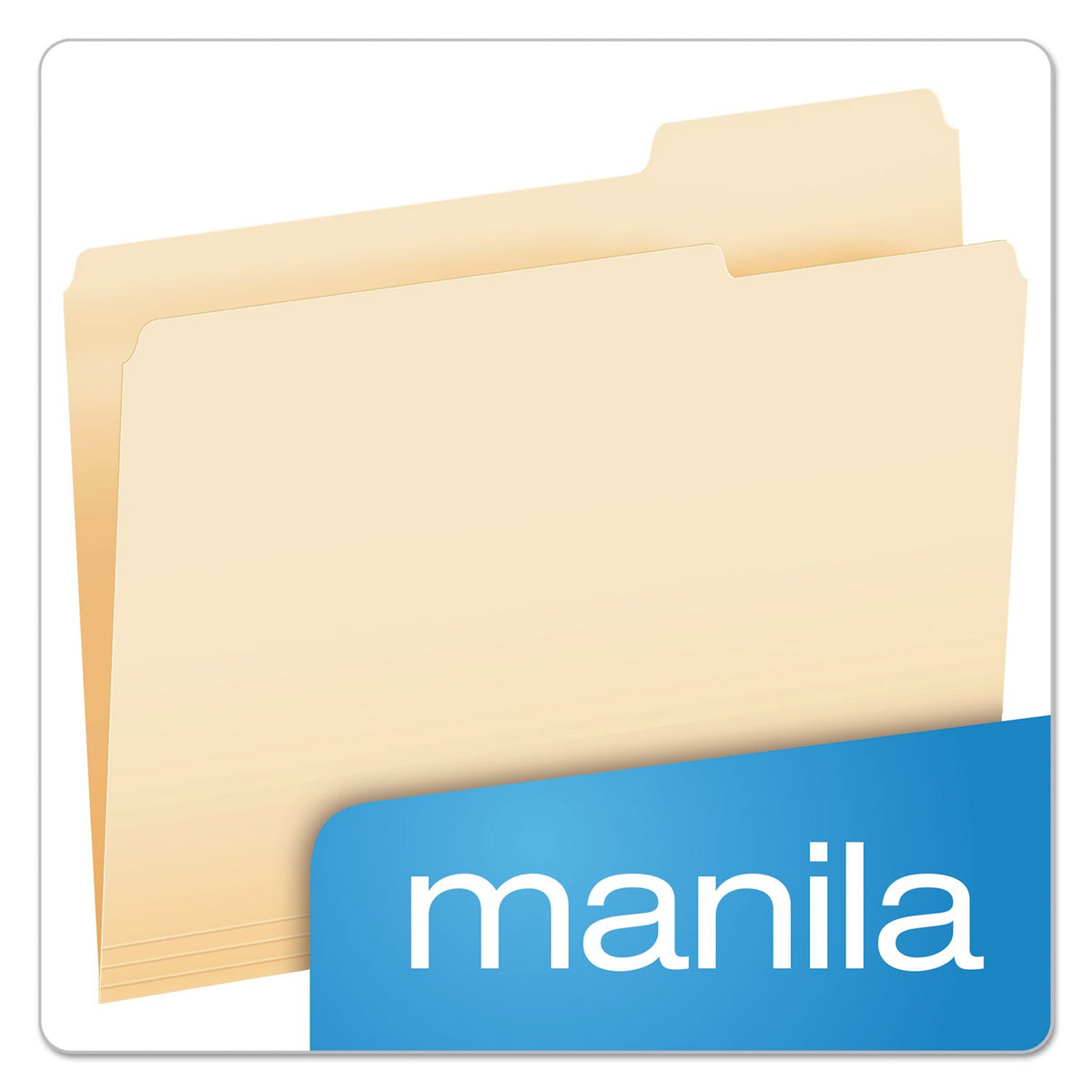 Pendaflex Essentials File Folders, Letter Size, 1/3 Cut, Position 3, Manila, 100 per Box (752 1/3-3)