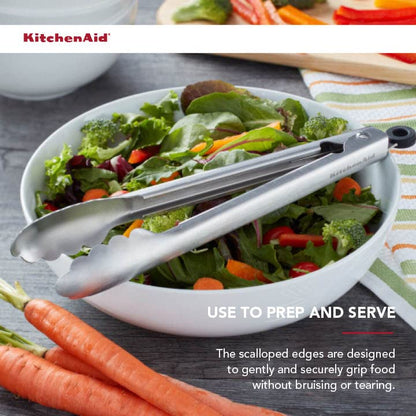KitchenAid KO091OHSSA Pinzas de acero inoxidable gourmet de 10.63 pulgadas