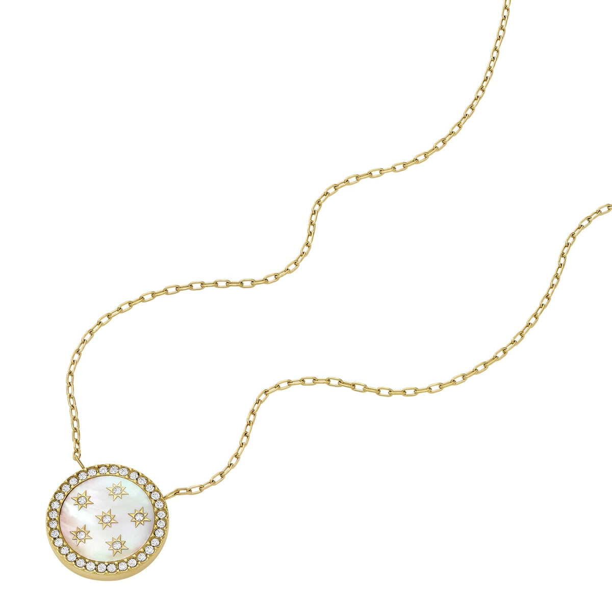 Fossil Collar jf04865710 classic mother of pearl de acero inoxidable en color dorado para dama