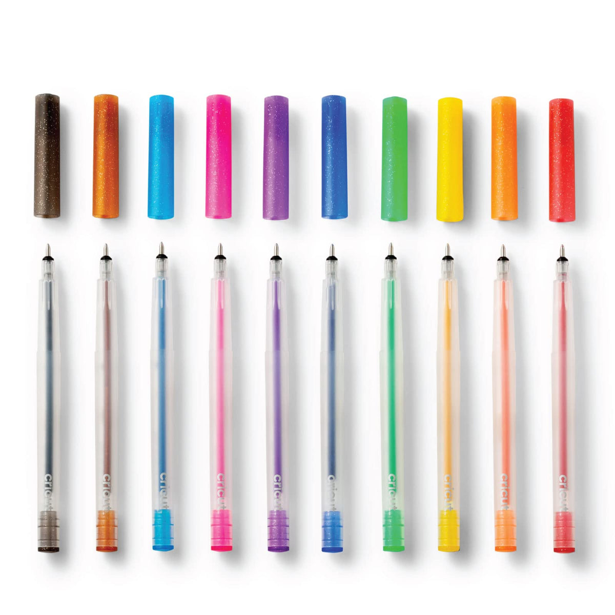 Cricut Juego de bolígrafos de gel con purpurina, 10 unidades, multicolor
