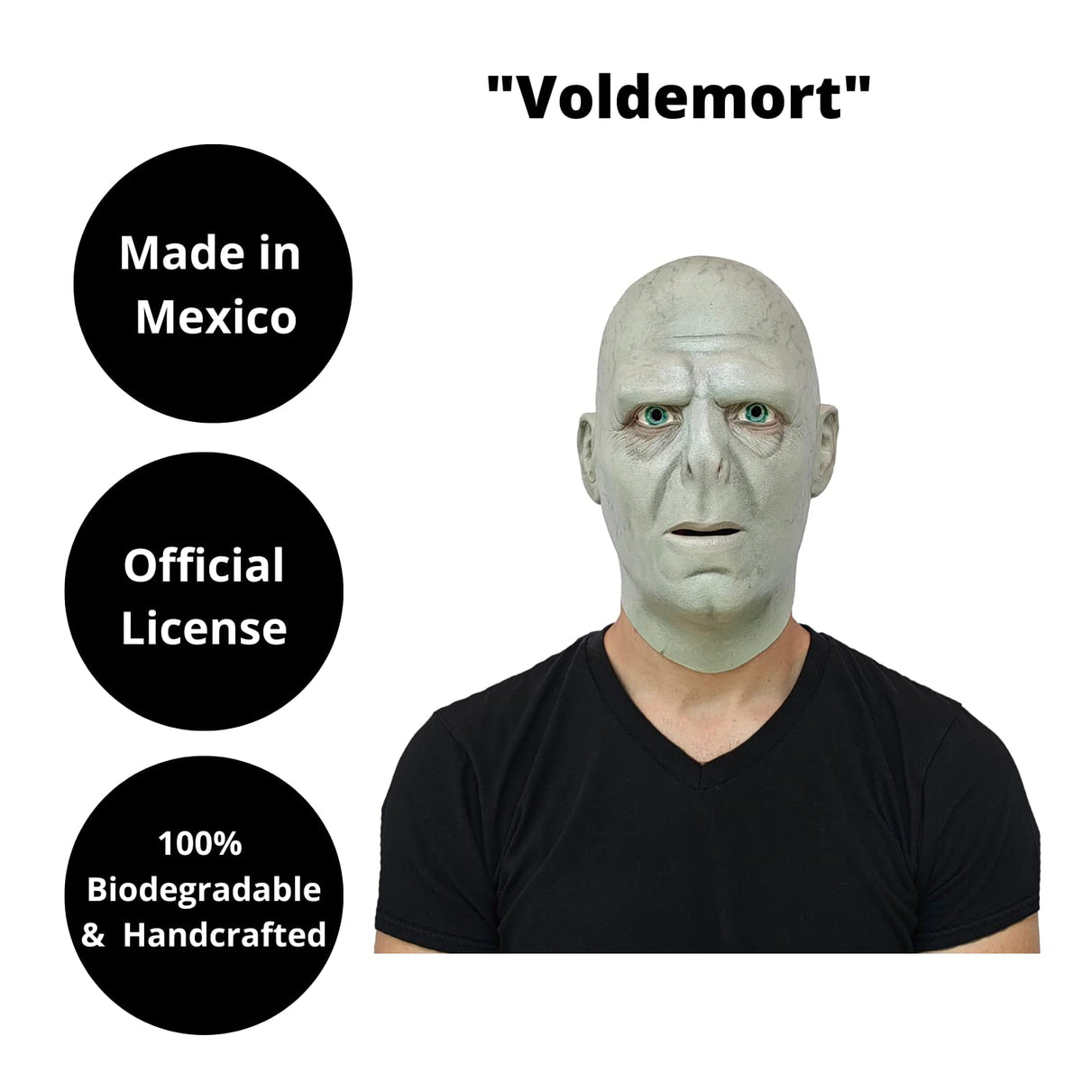 REV Voldemort, Máscara Original de Lord Voldemort de la película de Harry Potter, Máscaras del Mago Tenebroso Tom Ryddle Ideal para Halloween, Fiestas de Disfraces y Colección