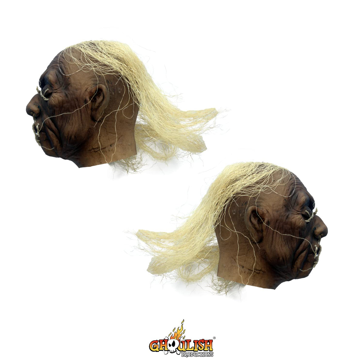 Shrunken Head A2, Artículo Decorativo de Cabeza Pequeña Encogida de Brujo Voodoo, Adorno para Decoración de Halloween de Craneo Pequeño Encogido Ideal para Casa de Terror