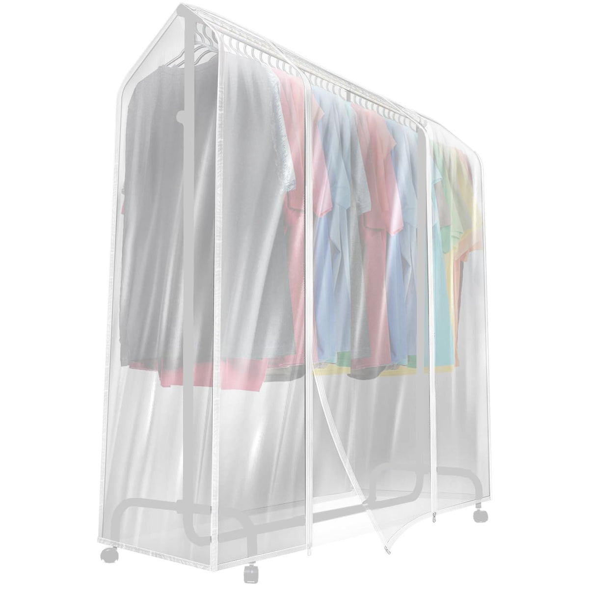 Sorbus Cover for Garment Rack - 6 Ft Transparent Clothes Rack Cover, Garment Coat Hanger Protector Dustproof Waterproof Clothing Storage Cover for Dresses, Suits, Coats, and more (Rack Not Included)