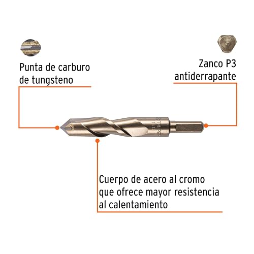 Truper BCT-1X6, Broca para concreto con cuerpo de acero al cromo, 1 x 6", Caja con 1 pieza