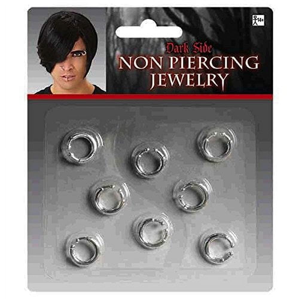 'Stunning Silver Non-Piercing Jewelry - 6'' x 4.75'' - Dazzling Metal Masterpiece - Unique, Stylish & Comfortable - Perfect for All Occasions'