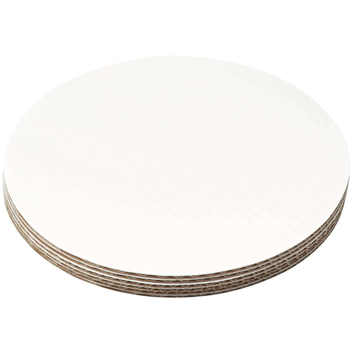 DecoPac Tabla Redonda Encerada para Tartas 25,4 cm | Blanco, paquete de 6, 0,3 cm de grosor, resistente a la grasa, cartón corrugado