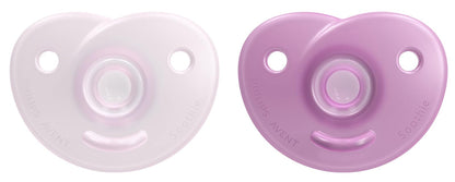 Philips Avent Chupón de corazón Soothie, 3-18 meses, rosa/morado, paquete de 2, SCF099/12
