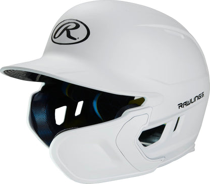 Rawlings Mach Casco de Bateo Ajustable para Béisbol - Bateador para mano derecha - JR (6 3 - 8 - 7 1 - 8) - Mate blanco