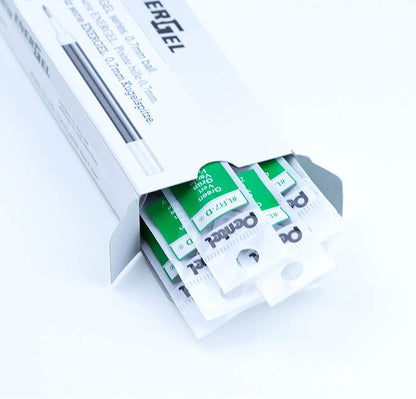 Pentel Energel Recargas estándar, 7 mm, Verde, Paquete de 12