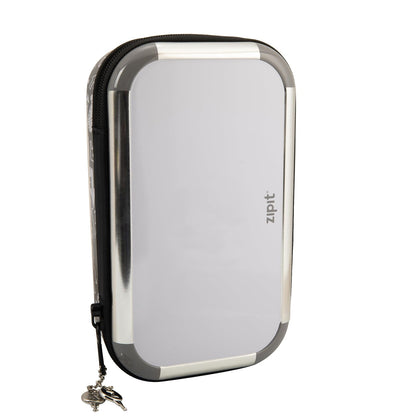 Zipit Estuche para Lápices con Cerradura, Gran Capacidad - Blanco - Cerradura Estuche para lápices