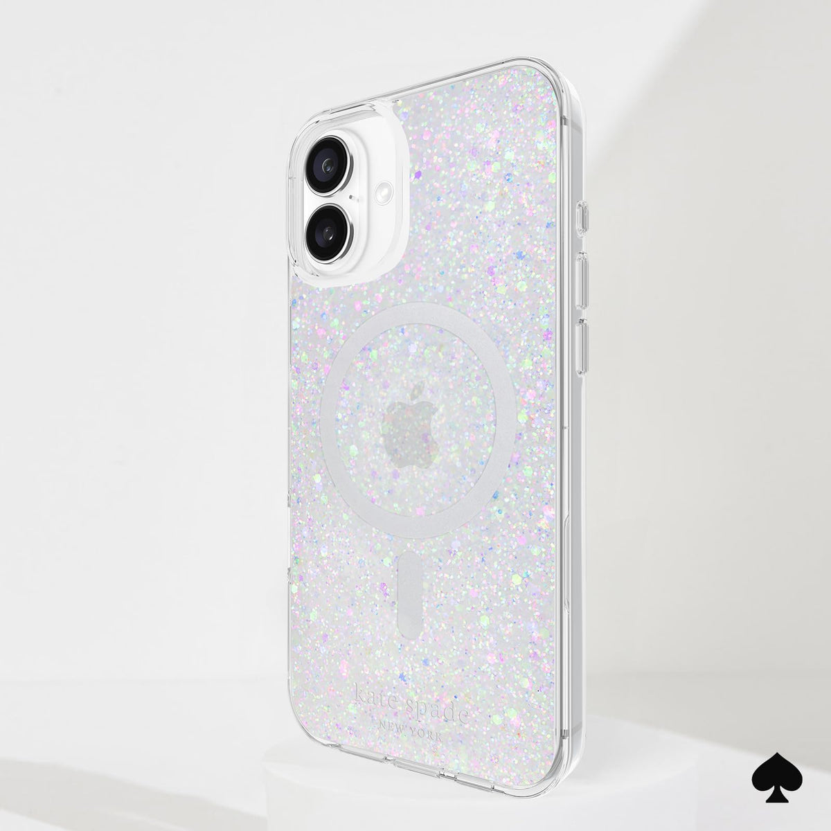 Kate Spade New York - Funda para iPhone 16 Plus, Compatible con MagSafe, diseño de Purpurina, Iridiscente