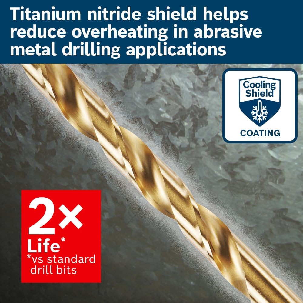 BOSCH TI5IM - Juego de brocas de titanio resistente al impacto (5 unidades)