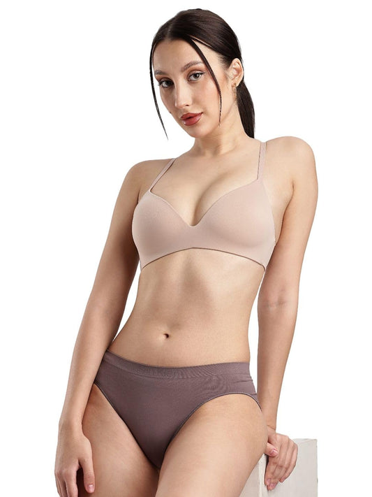 Calvin Klein Bikini de Talle Medio sin Costuras Flex Bonded Ropa Interior Mujer