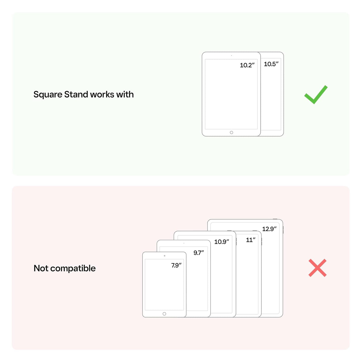 Square POS - Soporte para iPad (2ª generación, Conector Lightning)